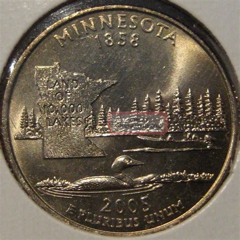 2005 P Minnesota State Quarter Ddr 010 Variety Double Die Reverse