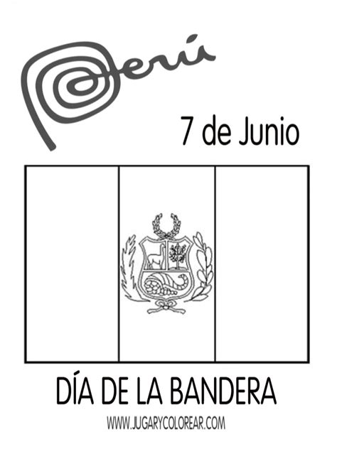 Aquí tienes dibujos de la bandera del peru para colorear. Dibujos día de la Bandera Peru 7 de Junio - Jugar y Colorear