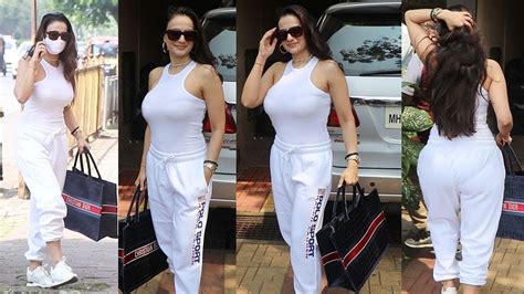 Ameesha Patel Flaunts Her Huge Exy Figure In White Transparent Outfit