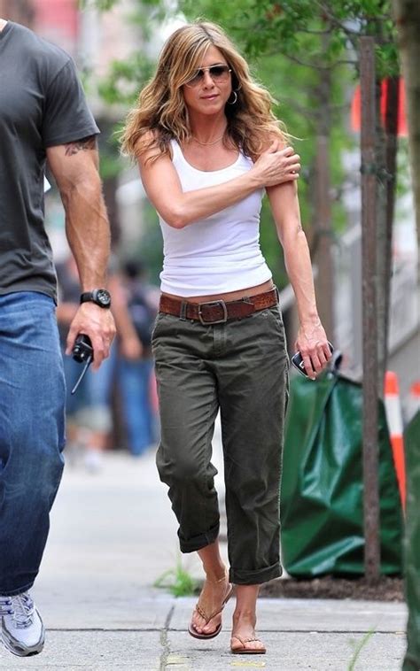 The actor, who won outstanding performance by a female actor in a drama series for the morning show, channelled her inner rachel as she stepped out looking chic in a lovely ivory slip dress from christian dior. Jennifer Aniston's Outfits: On the Set of "The Bounty" in ...