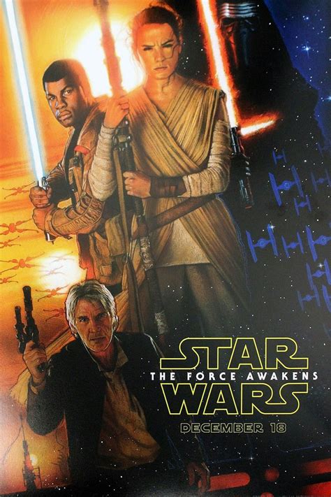 New Drew Struzan Poster For Star Wars The Force Awakens Movies