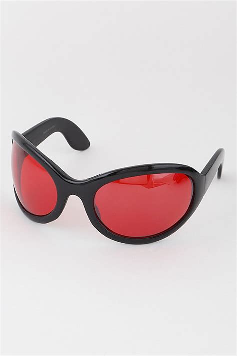 90s Deadstock Ultra Curved Round Bug Eye Sunglasses Gem