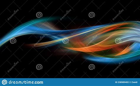 Bright Luminous Wavy Lines Stock Illustration Illustration Of Magic