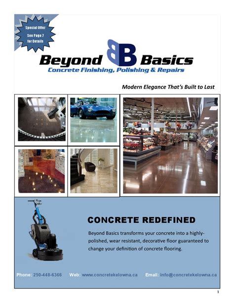 Beyond Basics Catalog - Kelowna Concrete Contractor 250-448-6366 www