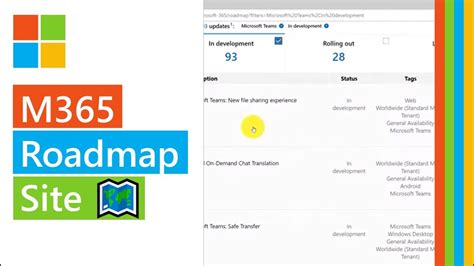 How To Use The M365 Roadmap Site To Know What Features Are Coming Out Youtube