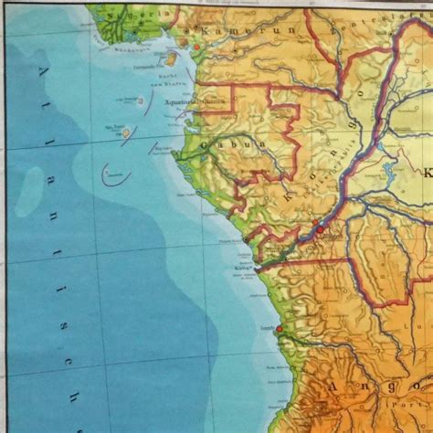 Vintage Middle And South Africa Wall Chart Rollable Map For Sale At Pamono