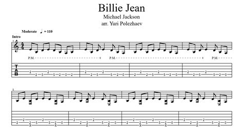 Billie Jean For Guitar Guitar Sheet Music And Tabs