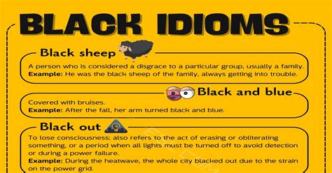 15 Black Idioms In English With Meanings And Examples • 7esl