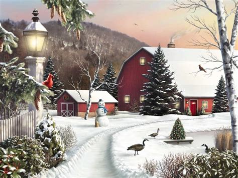 47 Winter Country Scenes Wallpaper On Wallpapersafari