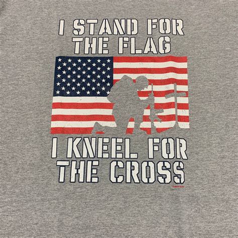 I Stand For The Flag Kneel For The Cross Christian T Shirt Etsy
