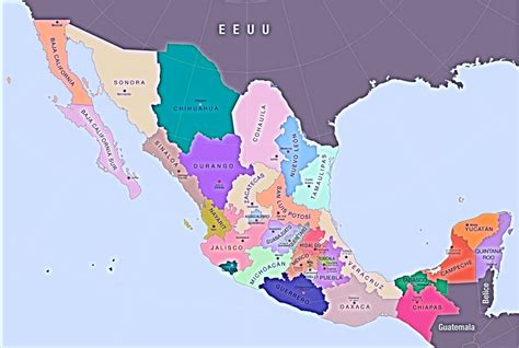 The Best Mapa De La Republica Mexicana Para Imprimir A Color