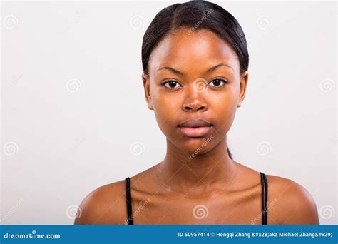 Afrikaans Meisje Zonder Make Up Stock Foto Image Of Wijfje Versheid 50957414