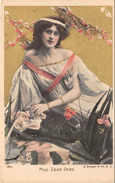 Miss Zena Dare Theater Actor Actress Postcard