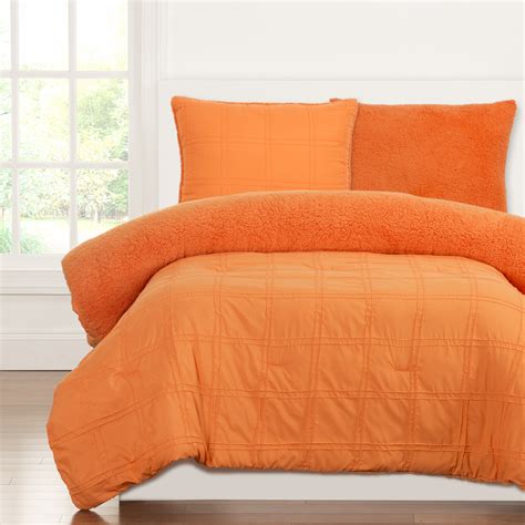 A distressed floral print provides a modern farmhouse aesthetic. Playful Plush Outrageous Orange by Crayola Bedding ...