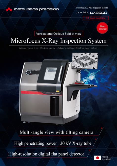 X Ray Inspection System Precision μx8600 Matsusada Precision