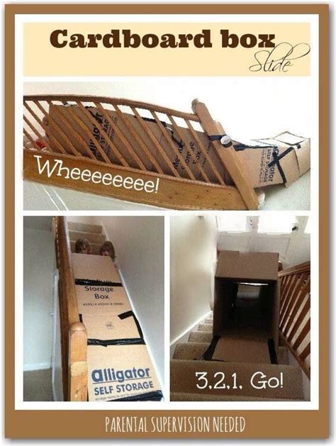 Stair Slide Cardboard House Cardboard Box Cardboard