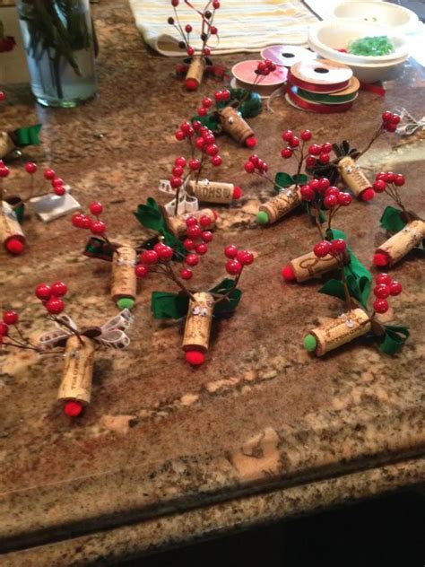 Wine Cork Ornaments Christmas Crafts Cork Crafts
