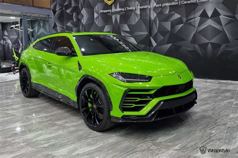 Lamborghini Urus Green Wrap Wrapstyle