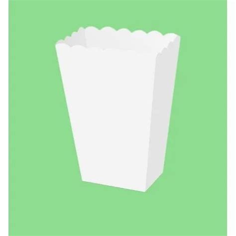 Plain Cardboard Paper White Popcorn Serving Box Rs 5 Piece Id