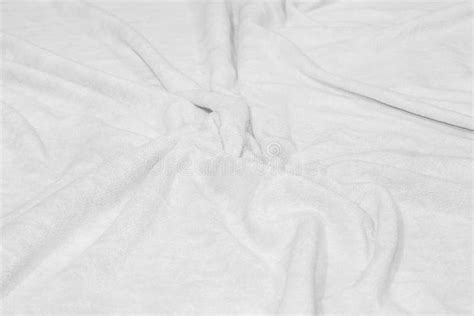 White Cloth Texture Crimping Of Fabric For Background Stock Photo
