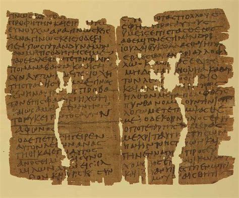 Papyrus Manuscript Of The Acts Of The Apostles From Around 400 Ad It