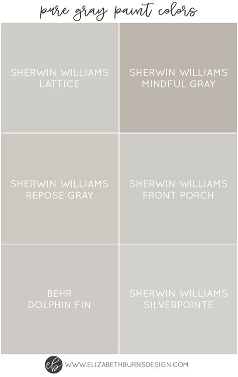 The Best Pure Grey Paint Colors Paint Guide — Elizabeth Burns Design