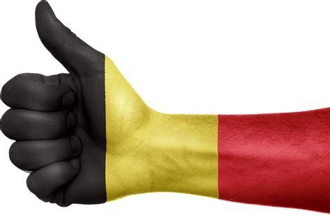 Bendera Belgia Tangan Png Transparan Stickpng