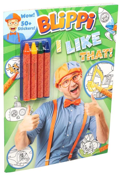 Blippi I Like That Coloring Book With Crayons Book By Editors Of