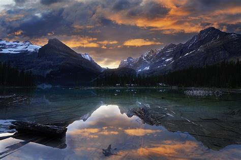 Hd Wallpaper Overlooking View Of Mountain And Body Of Water