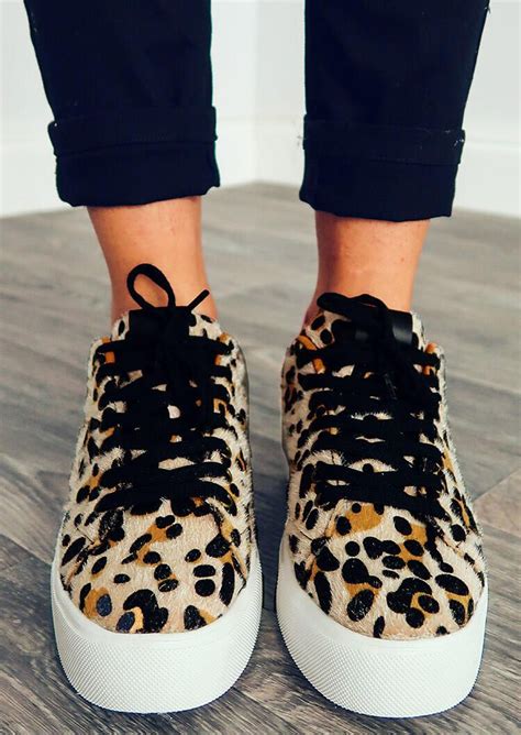 leopard printed lace up round toe platform sneakers 11311 platform sneakers toe platform
