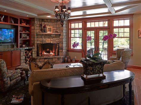 ravishing living room designs  corner fireplace