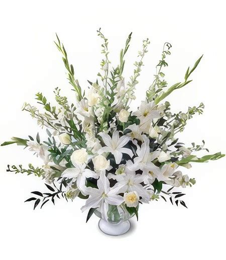 Just Flowers Traditional Victorian Funeral Bouquet