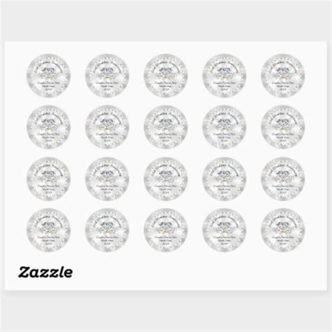 Personalized 25th Anniversary Party Favor Stickers Zazzle