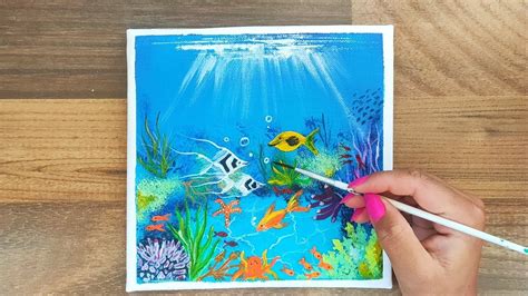 Now $133 (was $̶2̶1̶6̶) on tripadvisor: Coral Reef Painting Easy : Ocean Coral Reef Acrylic ...