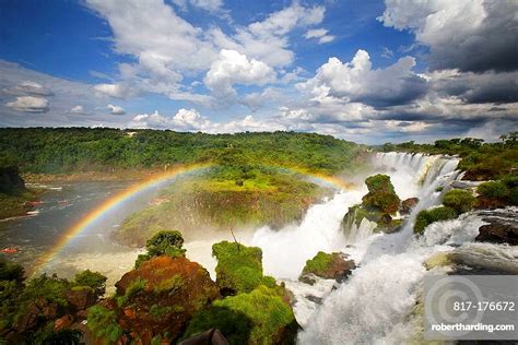Iguazu Falls Argentina Brazil Border Stock Photo