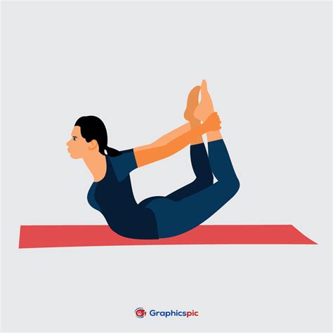 Girl Yoga Postures Exercises Icon Vector Illustration Free Vector