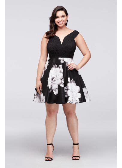 3.5 out of 5 stars (2). Off-the-Shoulder Sweetheart Flare Plus Size Dress | David ...