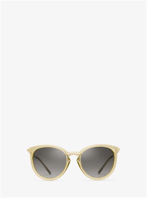 Michael Kors Mk1077 Brisbane 101411 Women S Sunglasses Yellow In Gold Metallic Save 10 Lyst