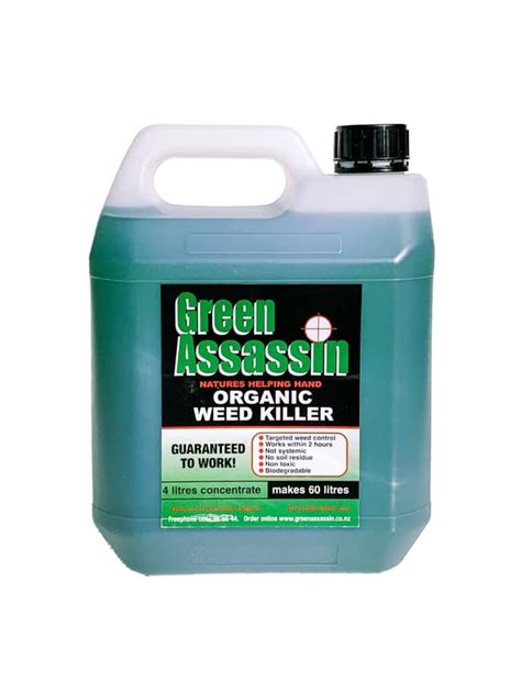 Natural Weed Killer Green Assassin 4 Litre Concentrate Makes 60