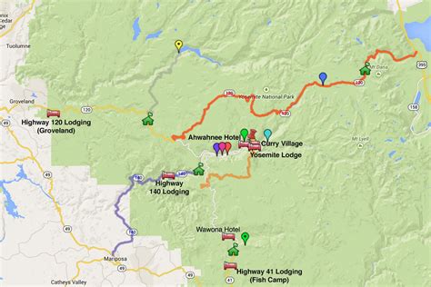 At the bottom, tap go. Yosemite Lodging Guide and Map