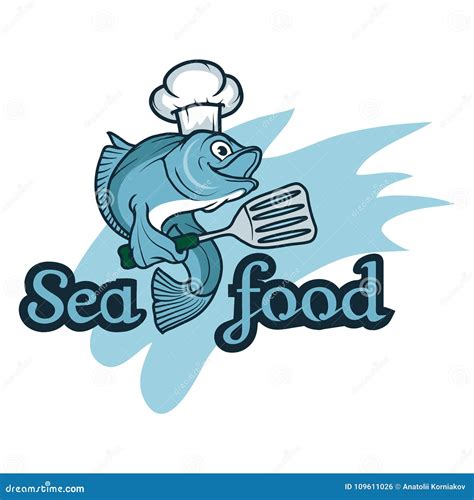 Seafood Isolated On White Background Seafood Company Vector Logo