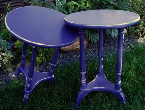 Featured Distressed Exotic Purple Tables Little Green Table