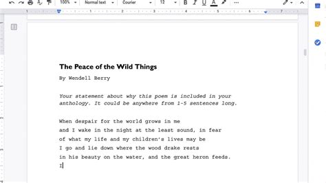 How To Use The Poetry Anthology Template Youtube