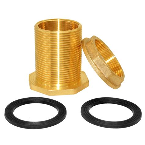 Hooshing Water Tank Connector Female Male Brass Bulkhead Fitting Pack Amazon In