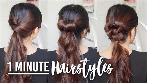 It is a quick and chic hairstyle for every fashionista. 1 Minute Hairstyle Hacks ♥ Easy Hair Tutorials for Medium ...