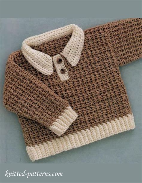 Baby Boy Pullover Crochet Free Pattern