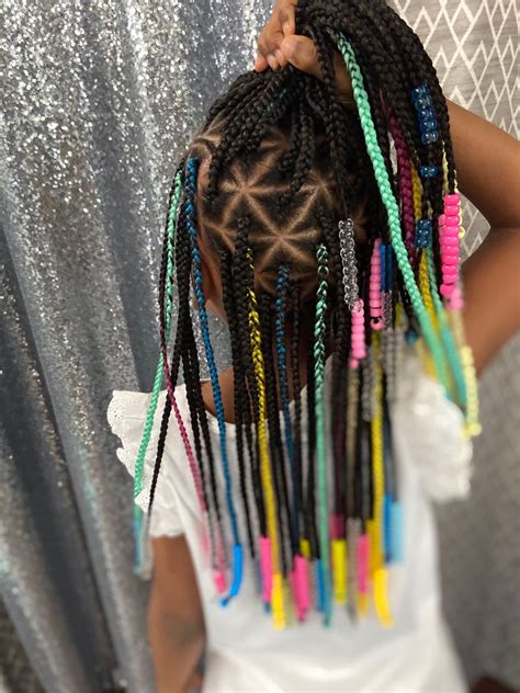 Knotless Box Braids With Beads For Kids