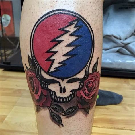 50 grateful dead tattoo designs for men rock band ink ideas