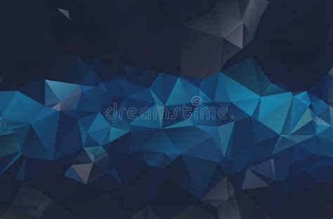 Multicolor Dark Blue Geometric Rumpled Triangular Low Poly Style