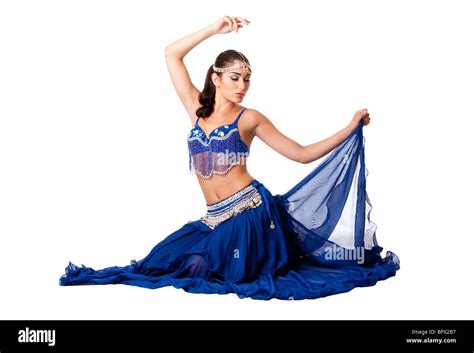 Israeli Egyptian Lebanese Middle Eastern Belly Dancer Performer In Blue